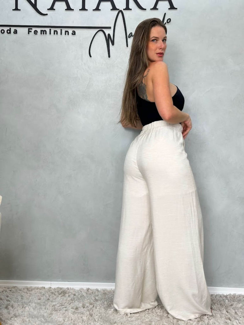 Calça Max Pantalona Linho Bamboo