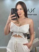 Cropped Borboleta Strass