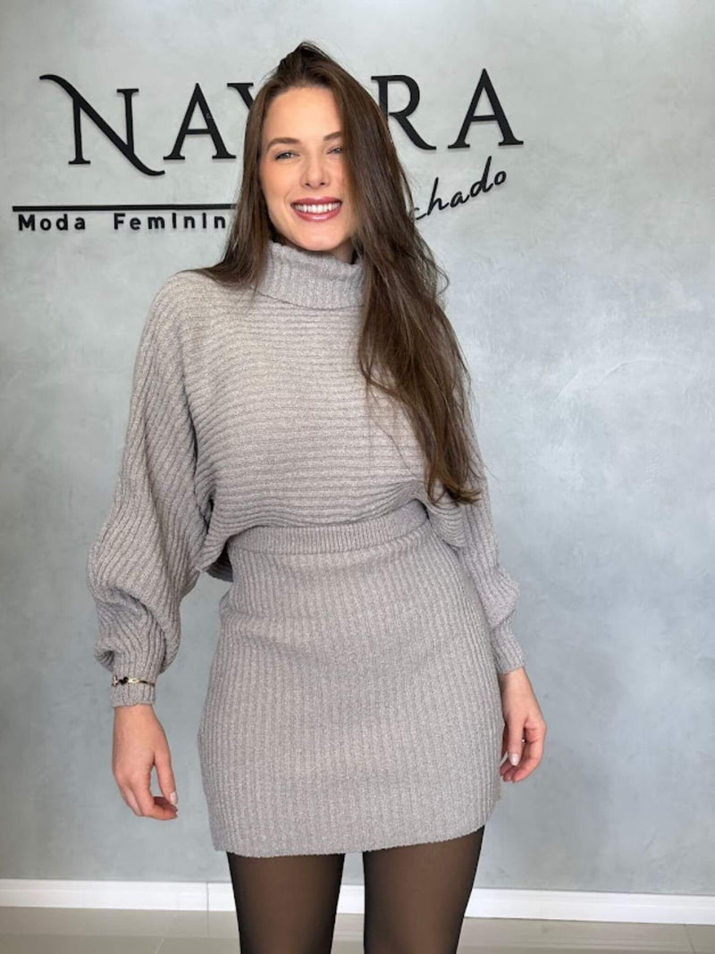 Conjunto Tricot Mousse Saia